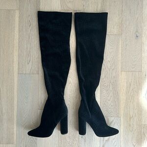 ALDO Over the knee, velvet snake print boots (9)